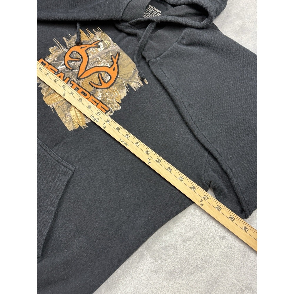 Realtree By Staghorn Creek Mens XL Black Fleece Pullover Hoodie Graphic Pocket - Picture 4 of 6